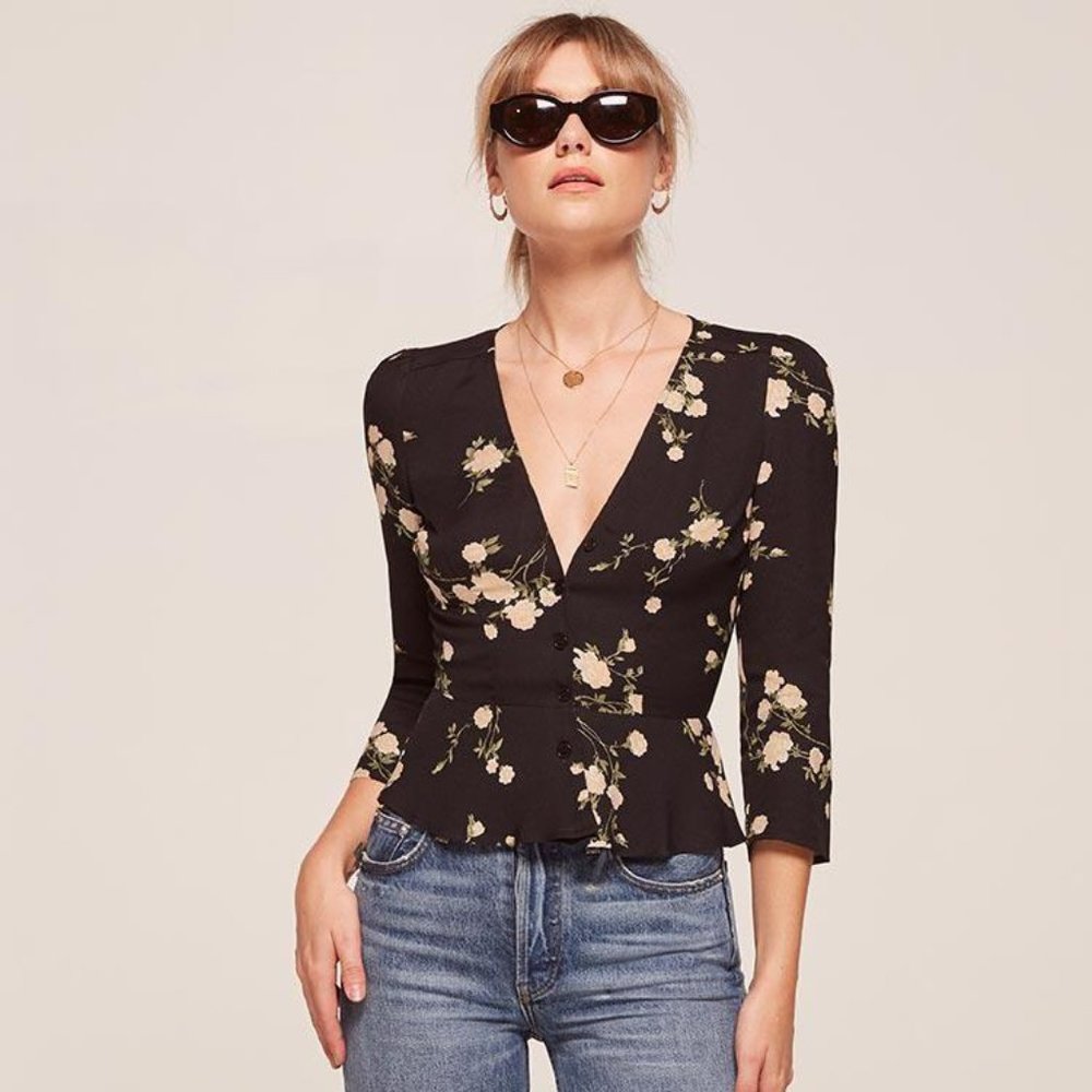 Floral Reformation Sweetie Blouse